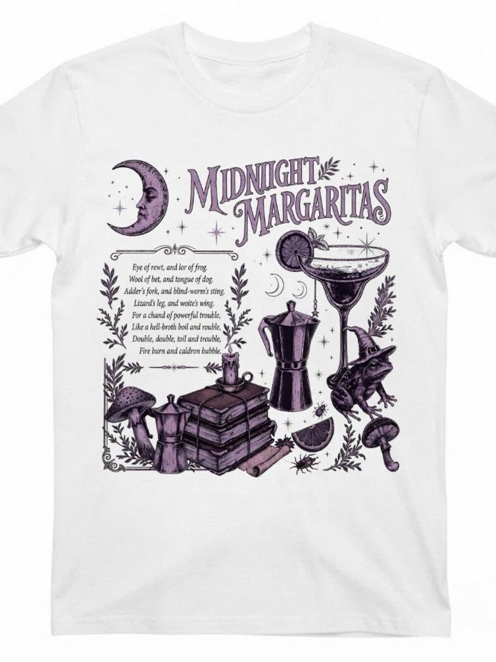 Gildan Shirt White Midnight Margaritas Graphic Tee - Practical Magic